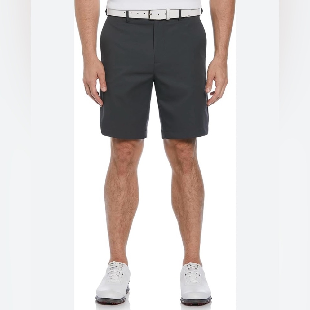 PGA TOUR Flat Front Mid Rise Black Athletic Golf Chino Shorts Men's Size 34
